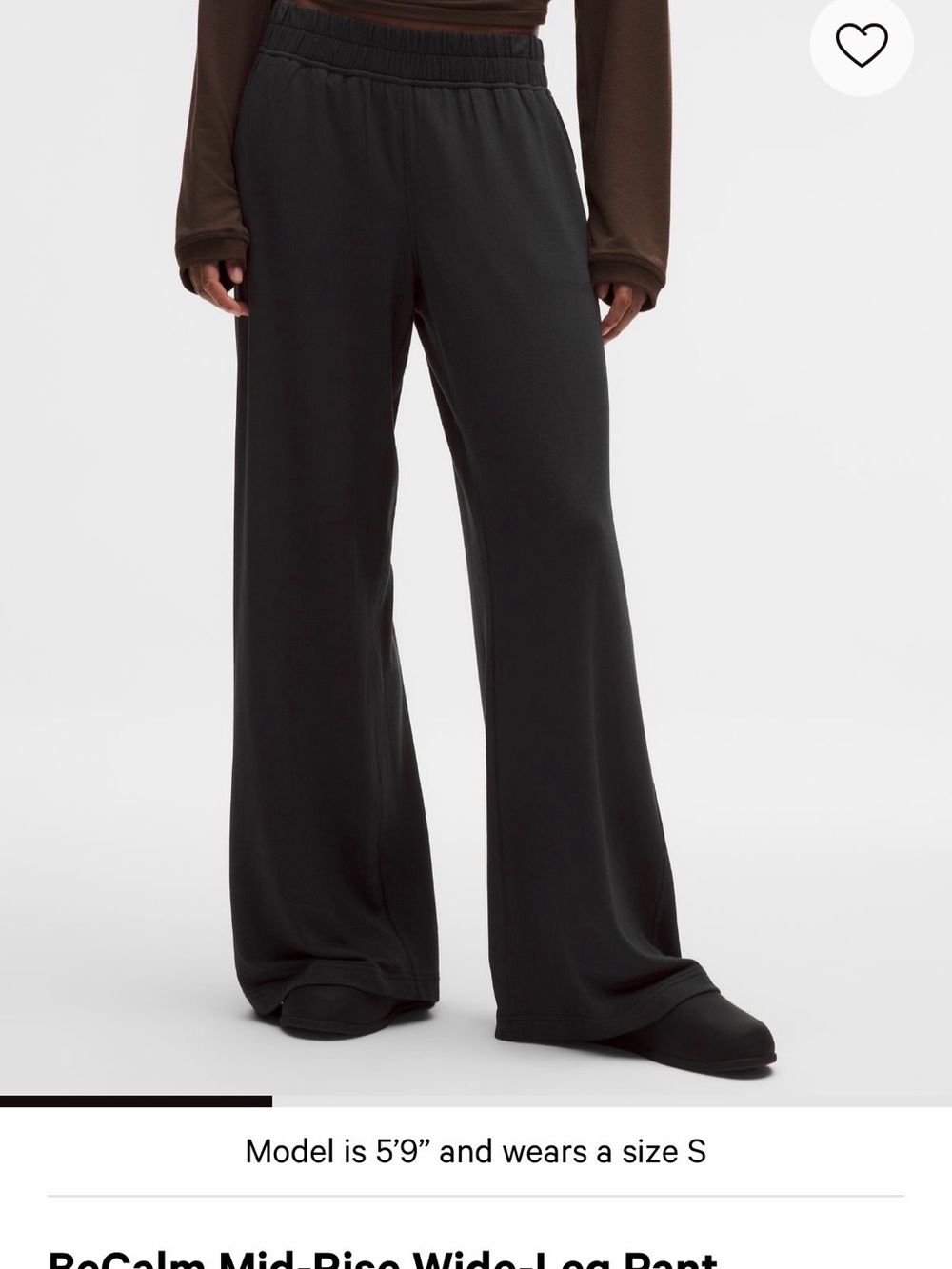 NWT lululemon be calm wide leg pant size medium